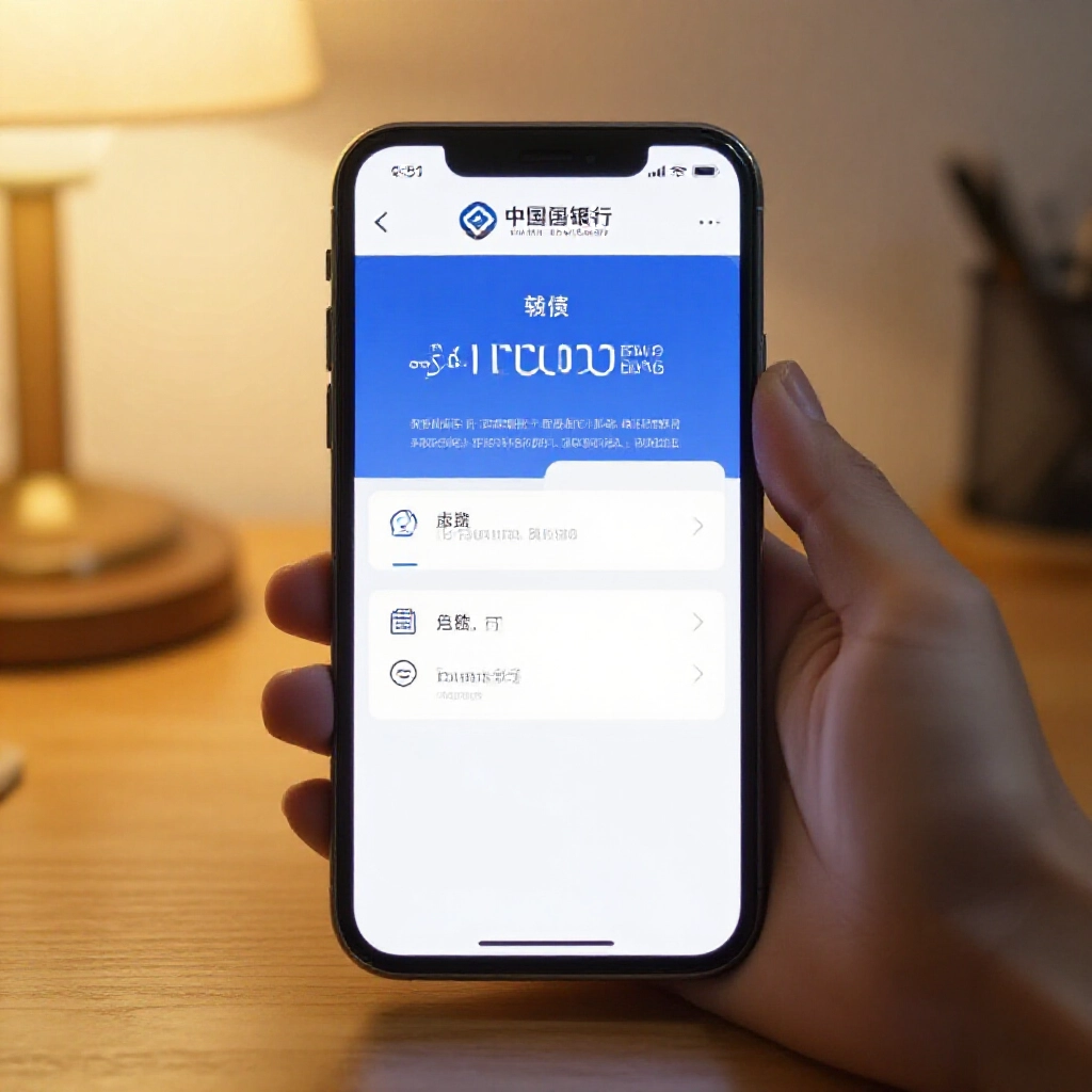 Smartphone app interface showing China Trust Bank transfer to 16 digit virtual account code with step by step deposit instructions on a wooden desk under warm lamp light