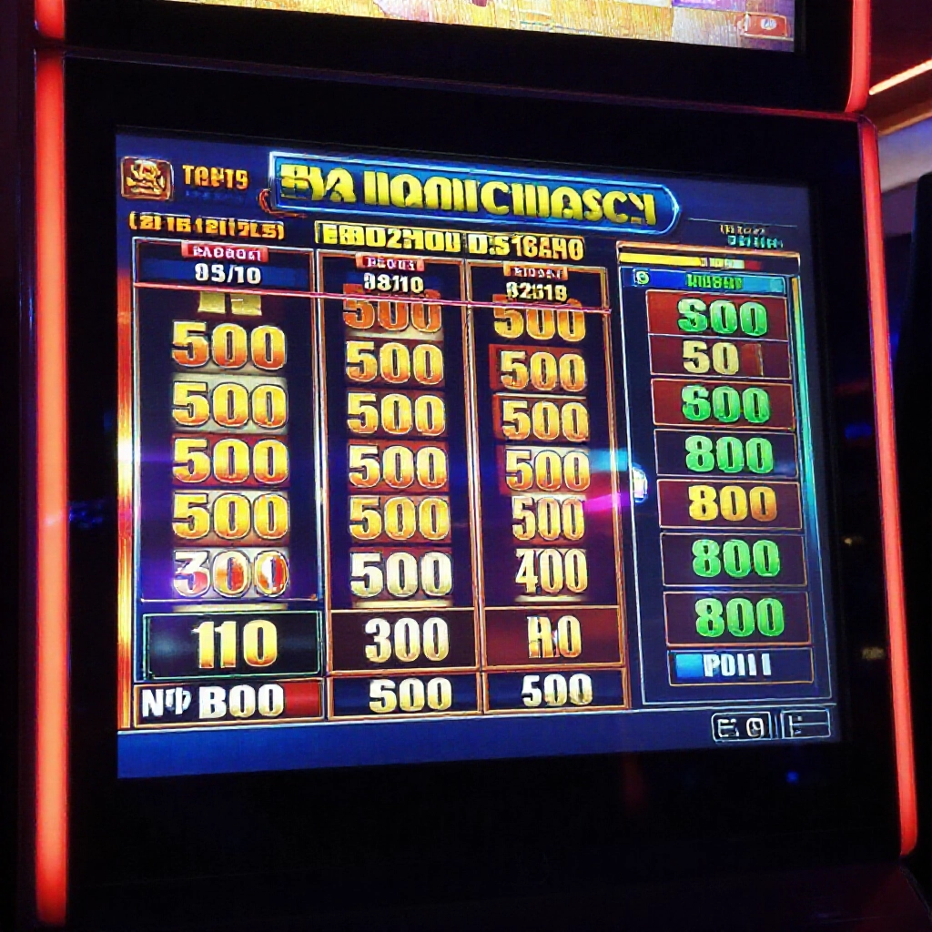 closeup of online casino lobby screen displaying slot machine stats like spin counts jackpot accumulations and recent win histories with highlighted medium spin numbers around 500 to 800 in a dimly lit gaming room atmosphere