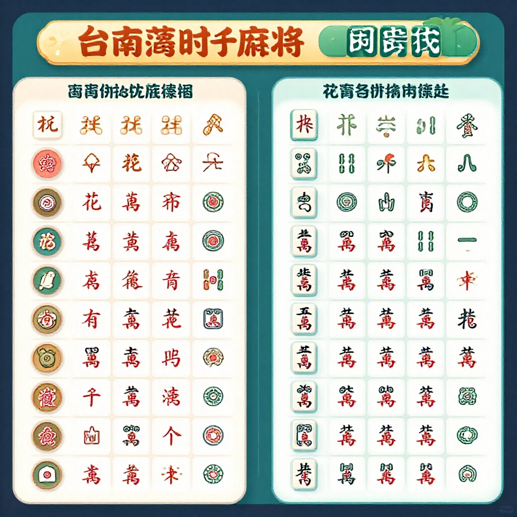 Visual comparison chart of southern versus northern Taiwan mahjong highlighting no flower cards sea bottom retention of 16 or 20 tiles and generous scoring premiums for pong pong hu in illustrative icons and diagrams