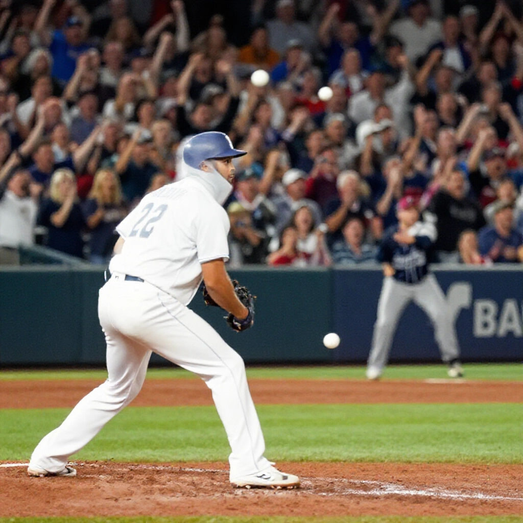 CPBL game tenth inning breakthrough tiebreaker ghost runner starts on second base batter facing pitcher closeup intense expressions crowd cheering under floodlights