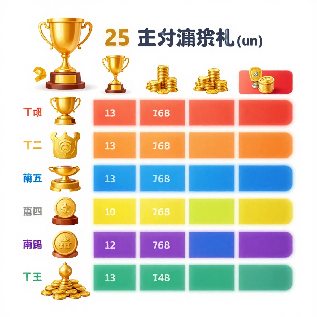 今彩539獎金分配圖表,金色獎盃與獎金堆疊,清楚標示台灣樂透獎項