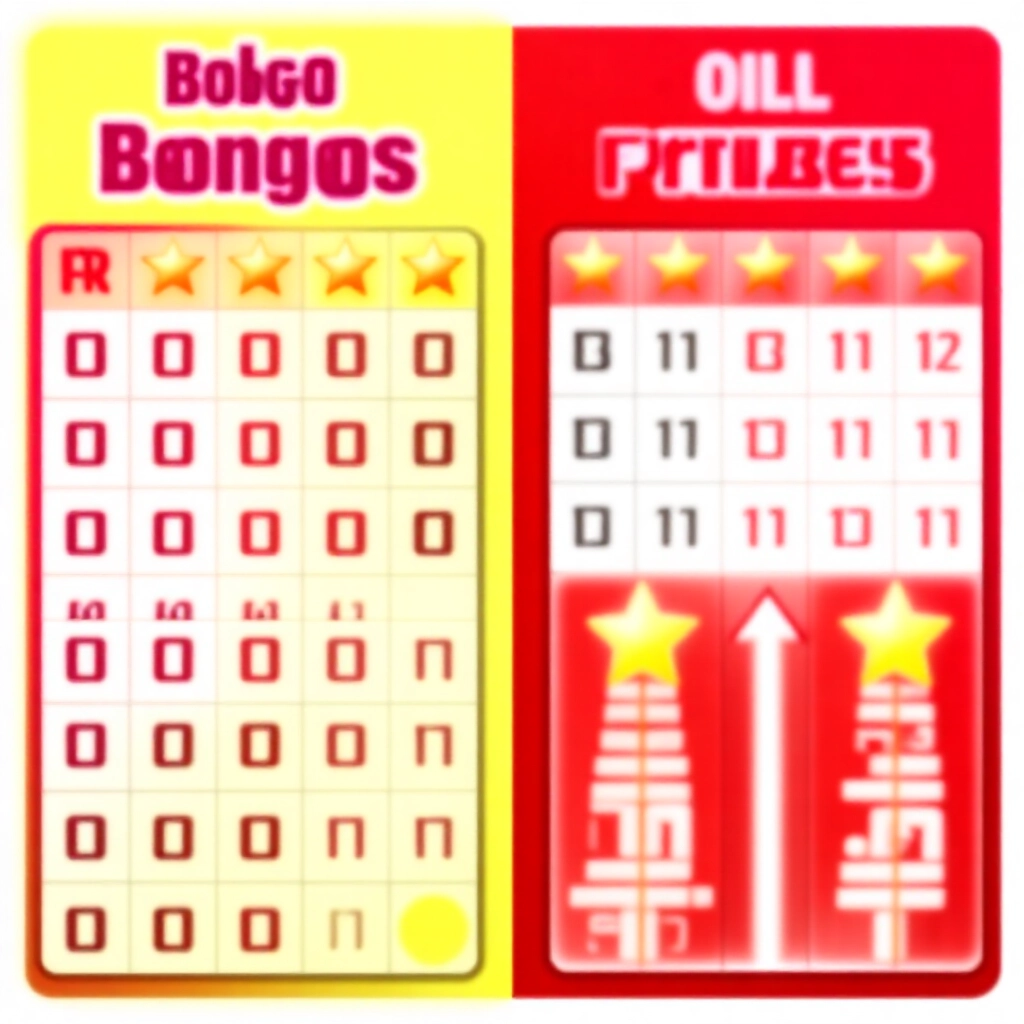 賓果獎金加碼資訊圖,左側平時獎金對比右側翻倍加碼,黃紅色調強調3星4星提升