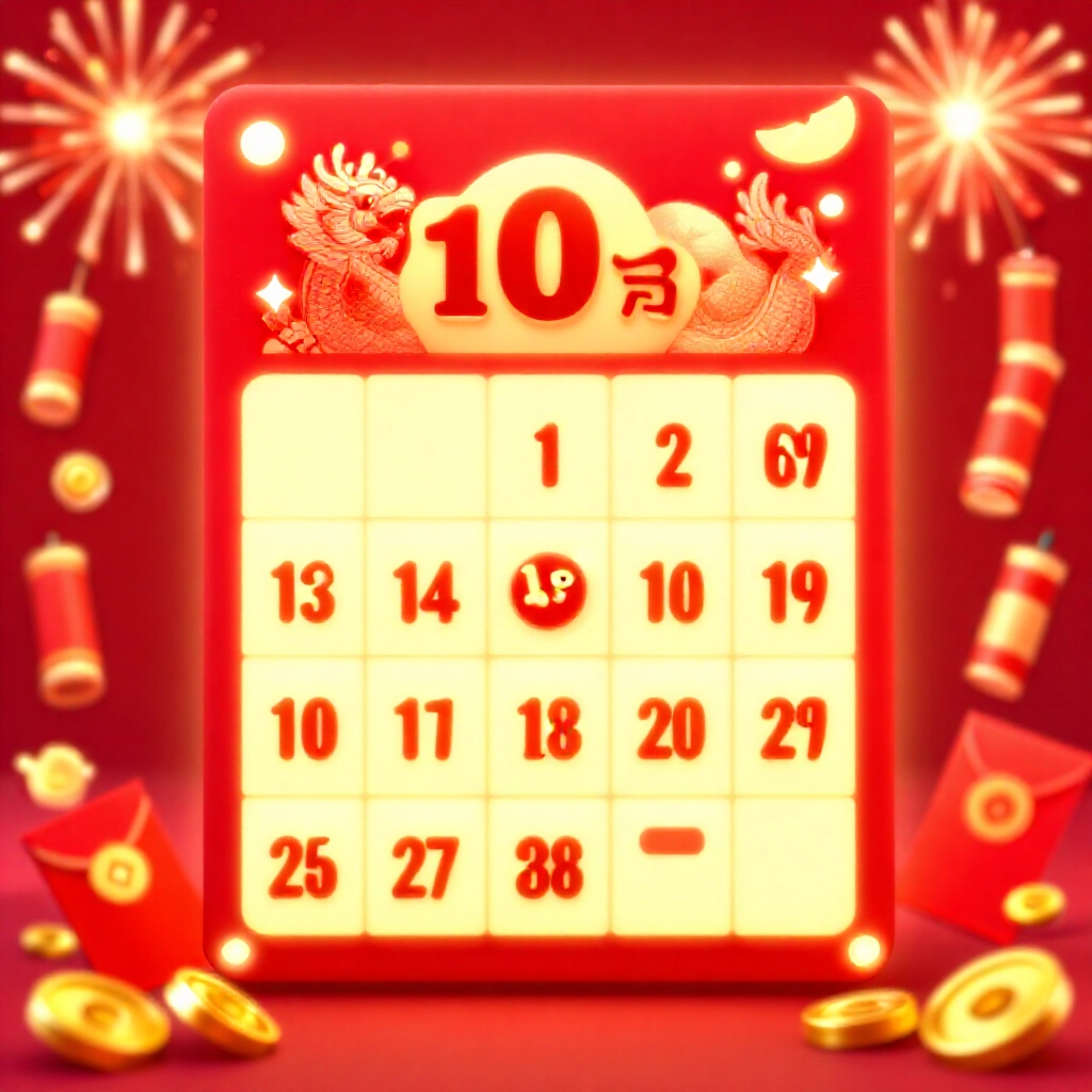 熱鬧紅金色節慶日曆在溫暖燈光下閃耀,展示台灣彩券賓果加碼春節、端午、中秋三大檔期,周圍爆竹紅包金幣喜慶滿滿